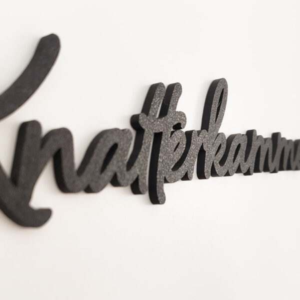 Türschild Knatterkammer – aus PLA im 3D-Druck gefertigt