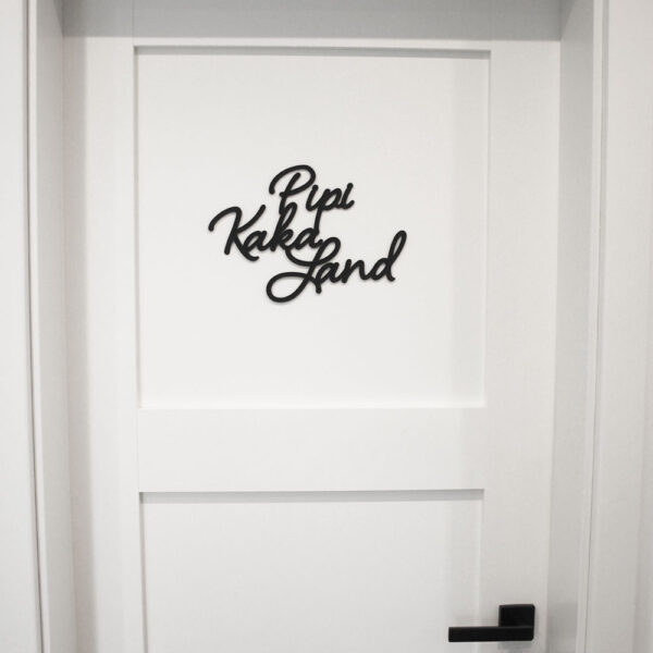 Witziges Türschild PIPI KAKA LAND für die Toilette oder das Badezimmer