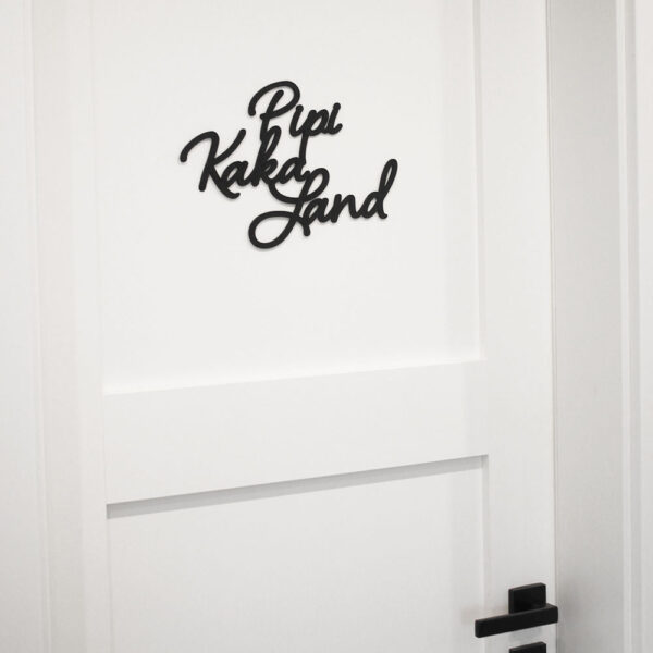 Türschild Pipi Kaka Land – aus PLA im 3D-Druck gefertigt