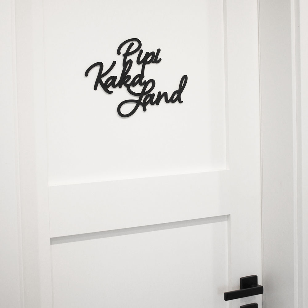 Witziges Türschild PIPI KAKA LAND für die Toilette oder das Badezimmer