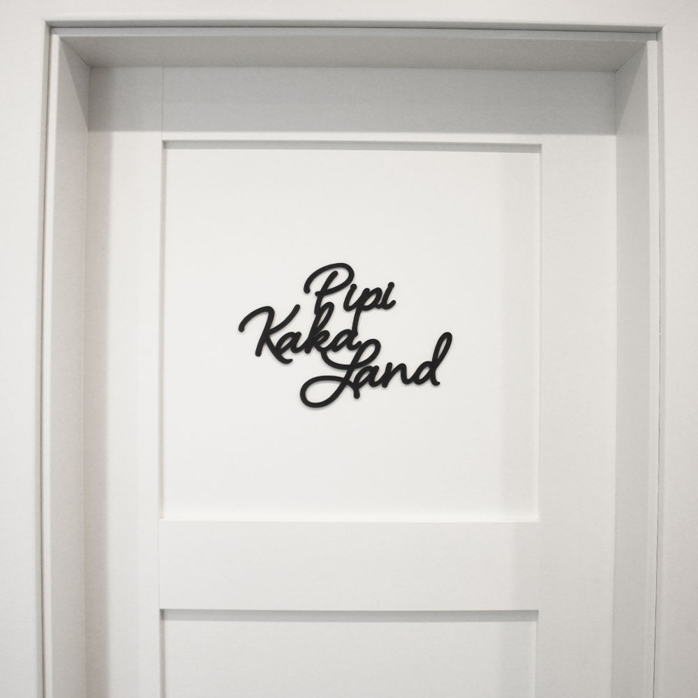 Witziges Türschild PIPI KAKA LAND für die Toilette oder das Badezimmer