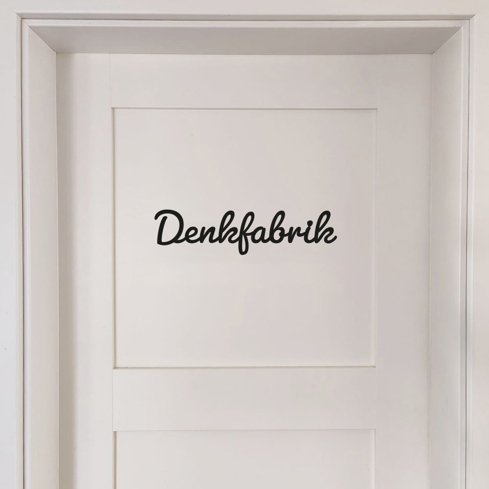Türschild Denkfabrik für die Toilette oder Badezimmer