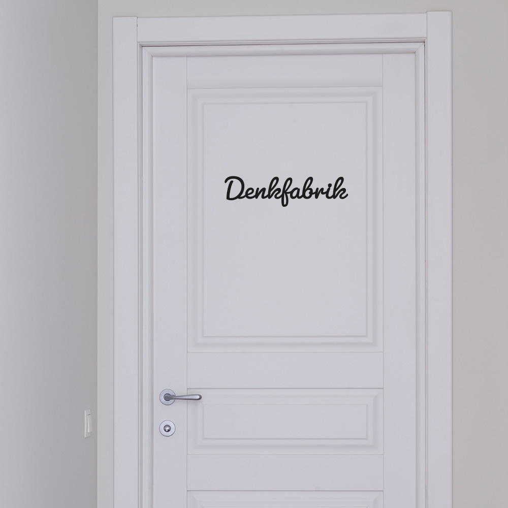Türschild Denkfabrik für die Toilette oder Badezimmer