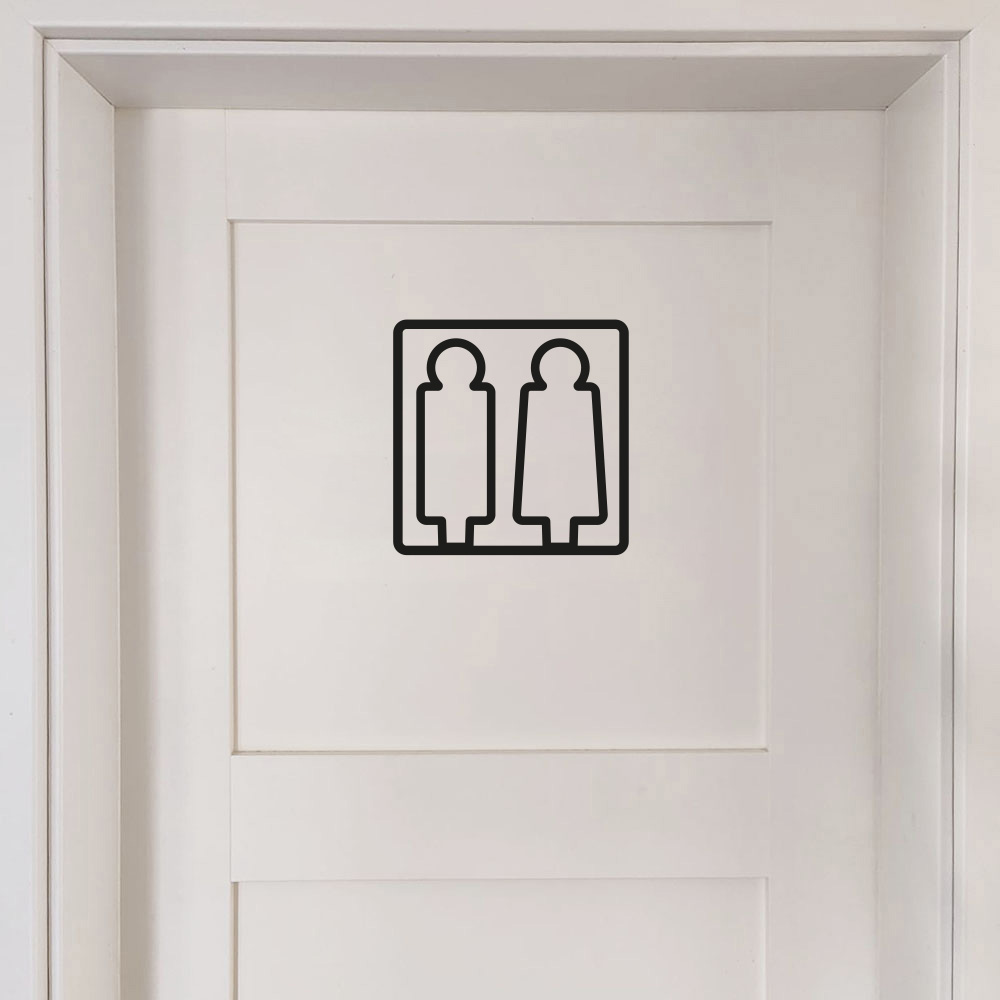 Türschild Toilette Herren und Damen