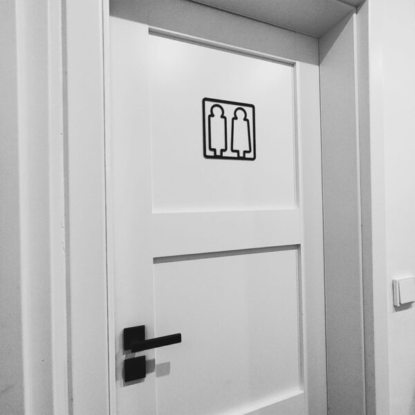 Türschild Herren und Damen WC – aus PLA im 3D-Druck gefertigt