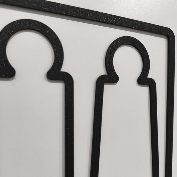 Türschild Herren und Damen WC – aus PLA im 3D-Druck gefertigt