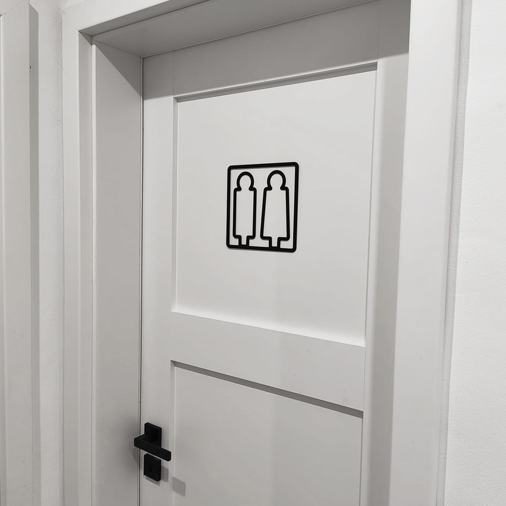 Türschild Toilette Herren und Damen