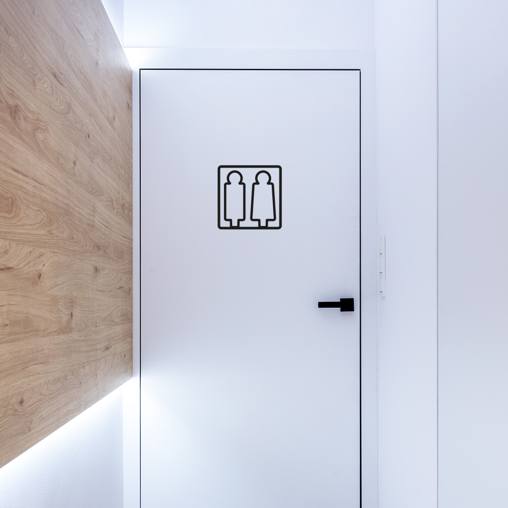 Türschild Toilette Herren und Damen