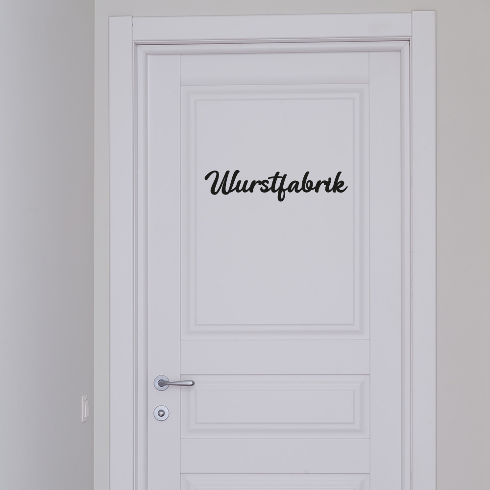 Witziges Türschild Wurstfabrik für die Toilette oder das Badezimmer