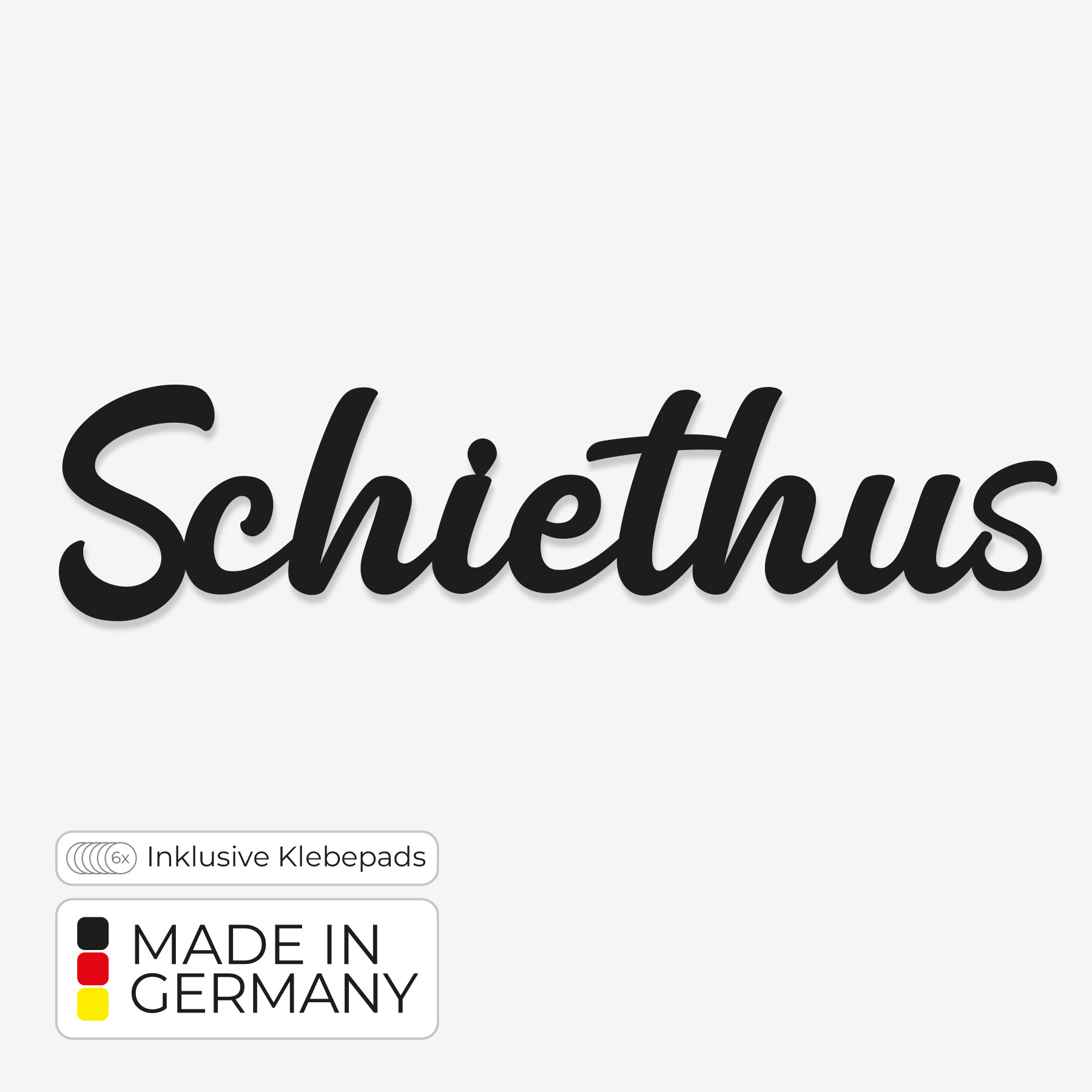 Türschild Schiethus – aus PLA im 3D-Druck gefertigt