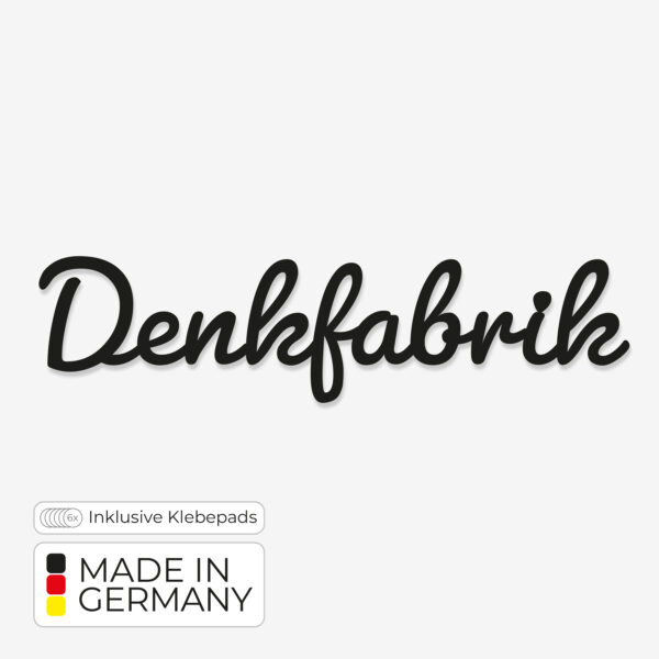 Türschild Denkfabrik – aus PLA im 3D-Druck gefertigt