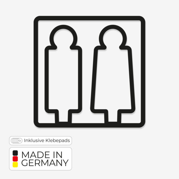 Türschild Herren und Damen WC – aus PLA im 3D-Druck gefertigt