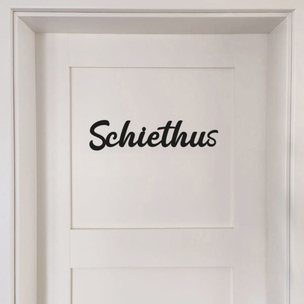 Türschild Schiethus – aus PLA im 3D-Druck gefertigt