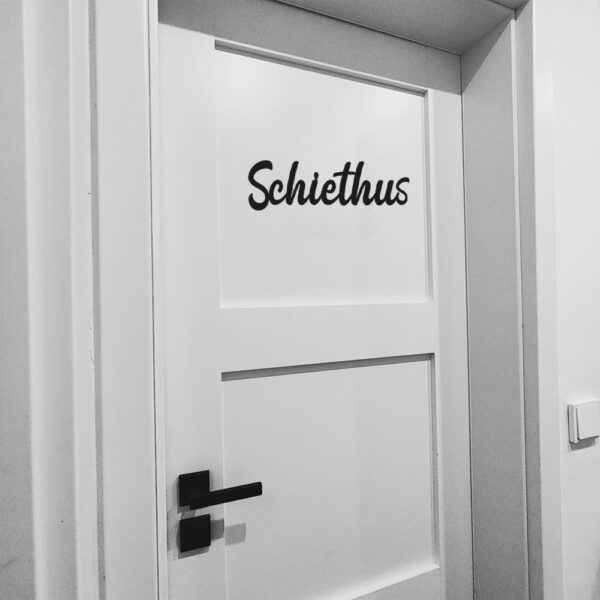 Türschild Schiethus – aus PLA im 3D-Druck gefertigt