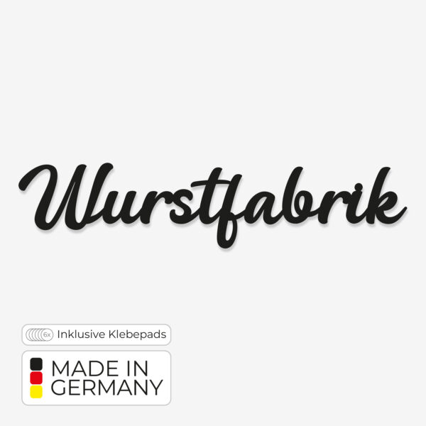 Türschild Wurstfabrik – aus PLA im 3D-Druck gefertigt